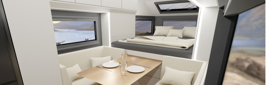 Innenansicht EDGE Explorer Anhänger Interieur eines EDGE Explorer Expeditions-Anhängers